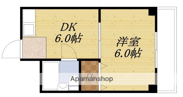 セレッソ新大阪(1DK/2階)の間取り写真