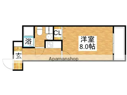 第2クリスタルハイム新大阪(1K/7階)の間取り写真