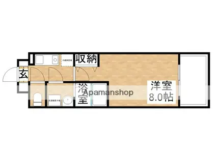 WGB江坂(1K/7階)の間取り写真