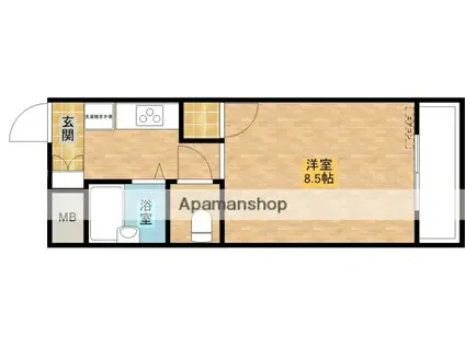 シャルム(1K/3階)の間取り写真