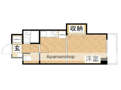 フェリーチェ江坂マンション(1DK/3階)の間取り写真