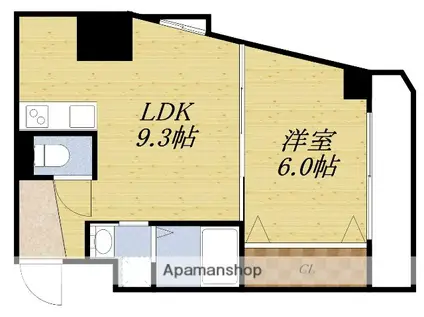 ICUBE新大阪東(1LDK/2階)の間取り写真