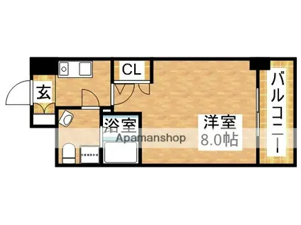 SEST新大阪(1K/8階)の間取り写真