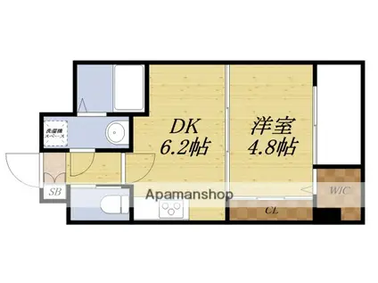 SEST新大阪(1DK/10階)の間取り写真