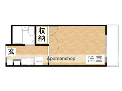 フレール緑地公園(1K/2階)の間取り写真