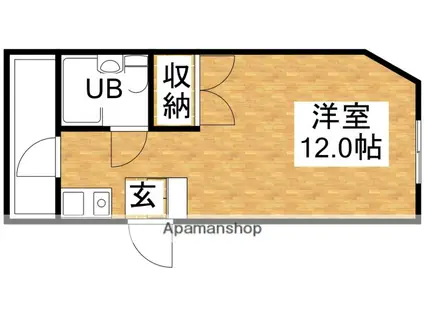 シティーハイム木川(ワンルーム/4階)の間取り写真