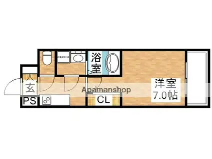 ファーストステージ北大阪レジデンス(1K/2階)の間取り写真