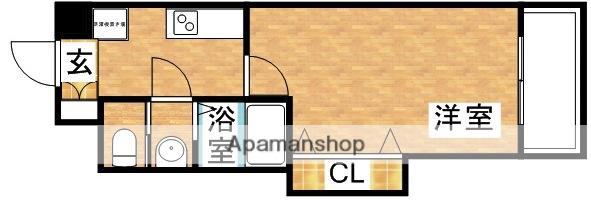 LUXE新大阪イースト2(1K/4階)の間取り写真