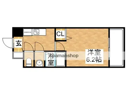 リッツ新大阪(1K/12階)の間取り写真