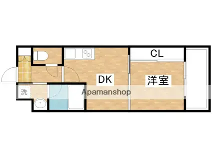 エルシア新大阪(1DK/4階)の間取り写真