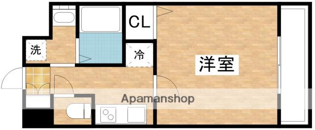 LUXE新大阪3(1K/4階)の間取り写真