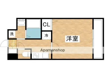 LUXE新大阪3(1K/8階)の間取り写真