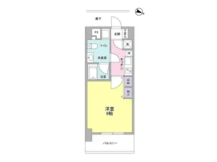 アプリーレ京町堀(1K/9階)の間取り写真