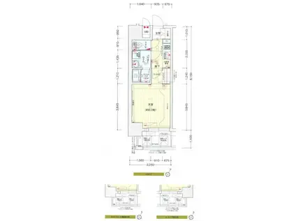 プレサンス大阪福島シエル(1K/9階)の間取り写真