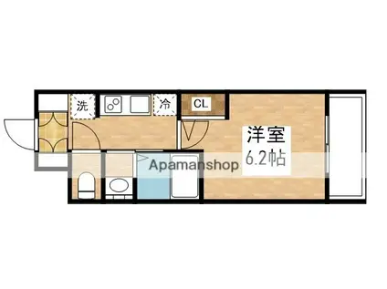 エステムコート新大阪XⅢニスタ(1K/8階)の間取り写真