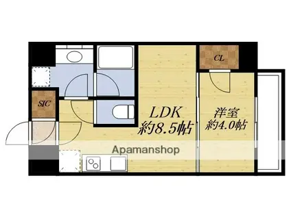 ブエナビスタ江坂広芝(1LDK/5階)の間取り写真