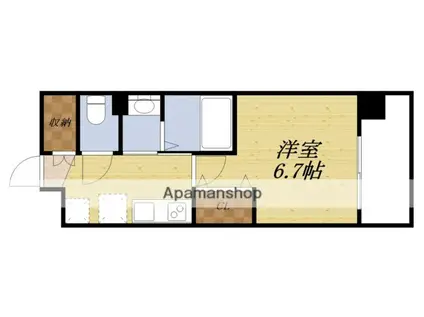 LUXE三国駅前(1K/7階)の間取り写真