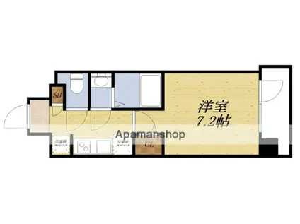 スプランディッド十三本町(1K/6階)の間取り写真