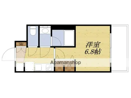 プレサンス神崎川ファインブレス(1K/3階)の間取り写真