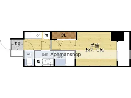 ライジングメゾン新大阪サウス(1K/7階)の間取り写真