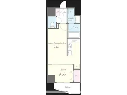 グランディア大阪ノース(1LDK/2階)の間取り写真