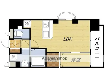 LUXE東三国プラス(1LDK/5階)の間取り写真