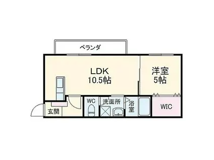 HERBE豊中曽根(1LDK/3階)の間取り写真