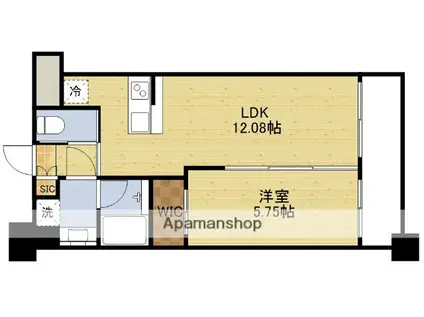 プレジオ東三国(1LDK/6階)の間取り写真