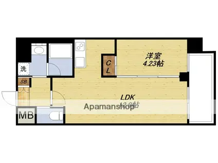 プレジオ西中島ASIAN(1LDK/2階)の間取り写真
