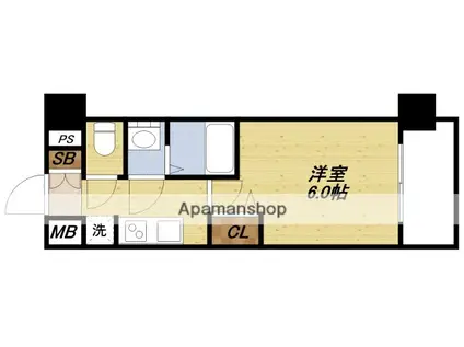 アドバンス大阪ビヤン(1K/7階)の間取り写真