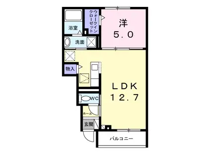 ルミナス光(1LDK/1階)の間取り写真