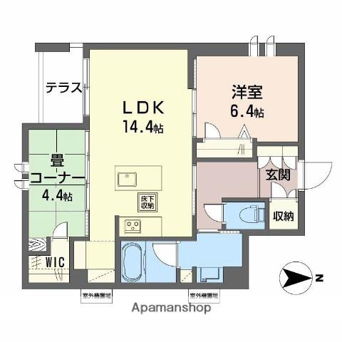 メゾンオリーブⅢ(2LDK/1階)の間取り写真