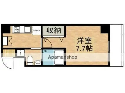 PARKHILLS東三国VISION(1K/4階)の間取り写真