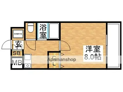 エクセレント上新12(1K/5階)の間取り写真