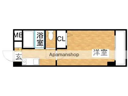 ノルデンハイム淡路(1K/5階)の間取り写真