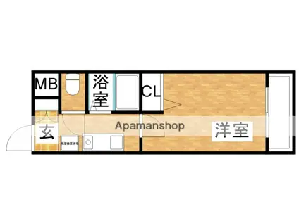 ノルデンハイム瑞光2(1K/6階)の間取り写真