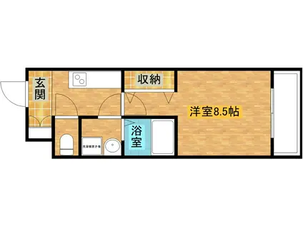 リバー・スクウェア103(1K/6階)の間取り写真