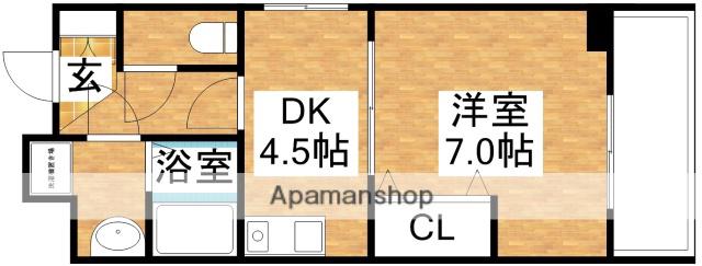 エイペックス新大阪(1DK/9階)の間取り写真