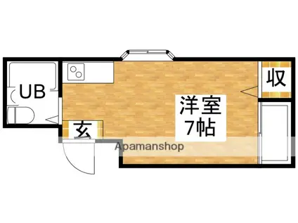 サンクス東三国(ワンルーム/3階)の間取り写真