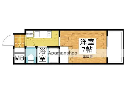 ローズコーポ新大阪9(1K/9階)の間取り写真