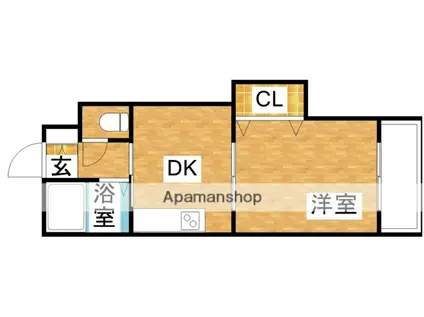 上新庄グランドハイツ北(1DK/3階)の間取り写真