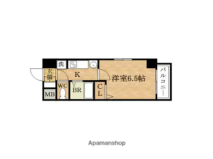 エステムコート大阪ベイエリア(1K/11階)の間取り写真