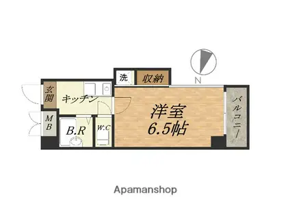 アンタンテセブンス(1K/7階)の間取り写真