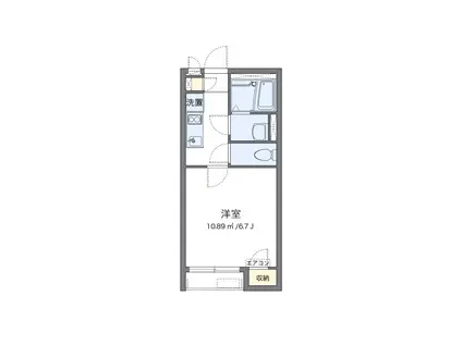 クレイノウィル春日出(1K/1階)の間取り写真