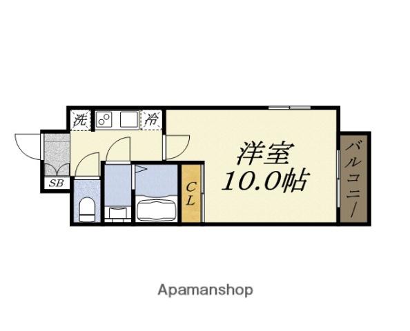 スプランディッド3(1K/5階)の間取り写真