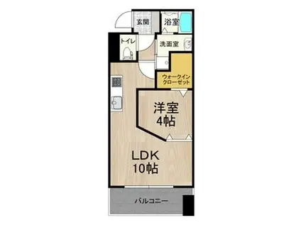 M.HILLS西本町(1LDK/13階)の間取り写真