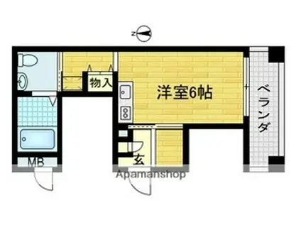 フォーラム此花四貫島(ワンルーム/6階)の間取り写真