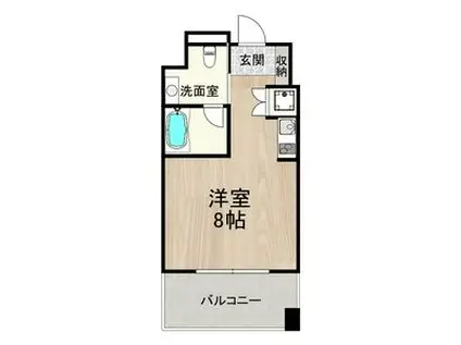 グランツ西大橋(ワンルーム/2階)の間取り写真