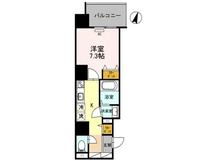 エトワール阿波座(1K/7階)の間取り写真