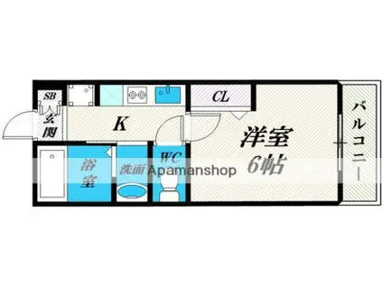 アートレジデンス春日出南(1K/1階)の間取り写真